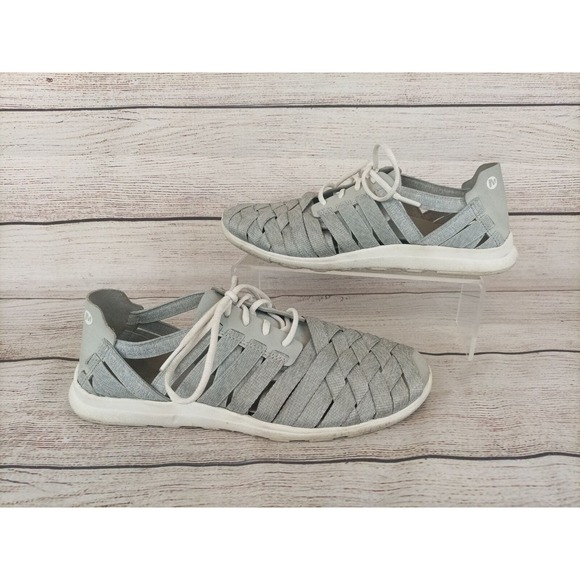 Merrell Womens Flora Kye Weave Shoes Size 8 Gray Woven Basket - Picture 1 of 9